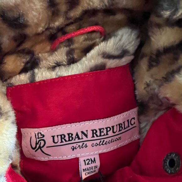 12M Urban Republic Toddler Little Kids Quilted Lined COAT Hooded Girls Jacket Re - Picture 8 of 11